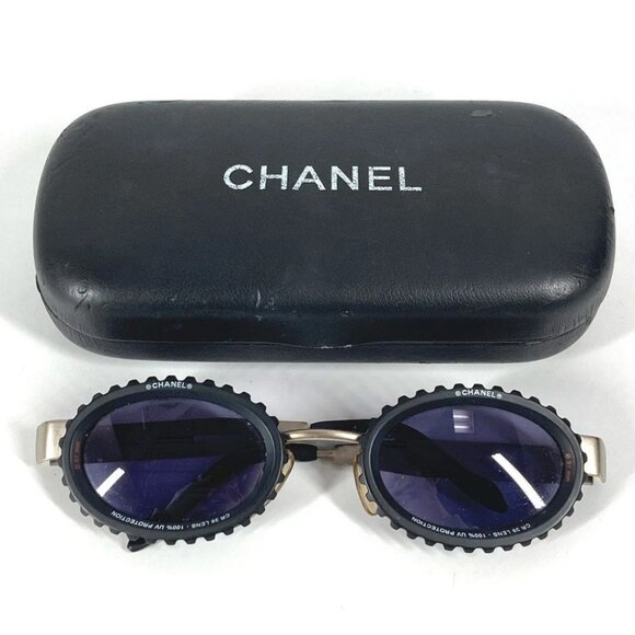 CHANEL 10506 90405 vintage 31 RUE CAMBON Camera Lens Oval Wave sunglasses - Picture 15 of 15